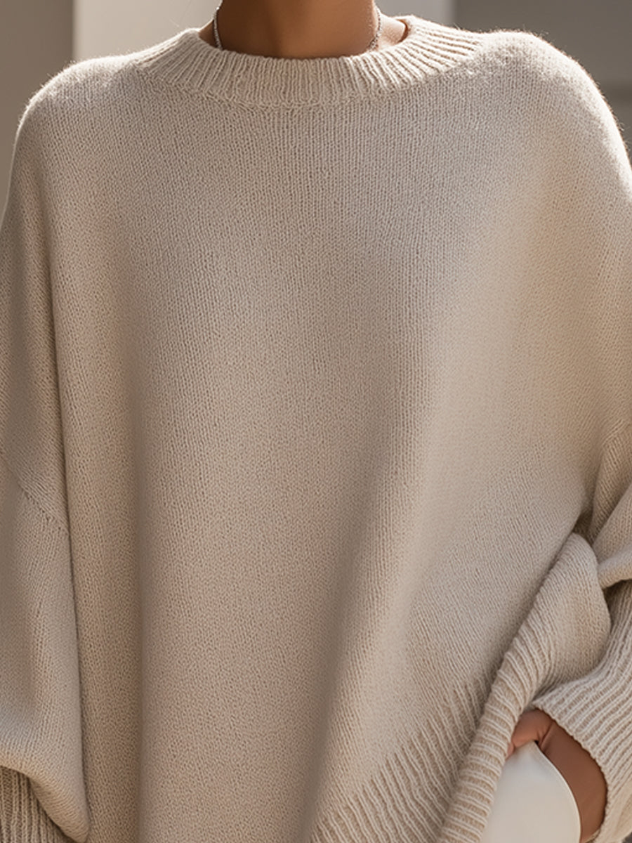 Women's Oversized Asymmetrical Merino Jumper