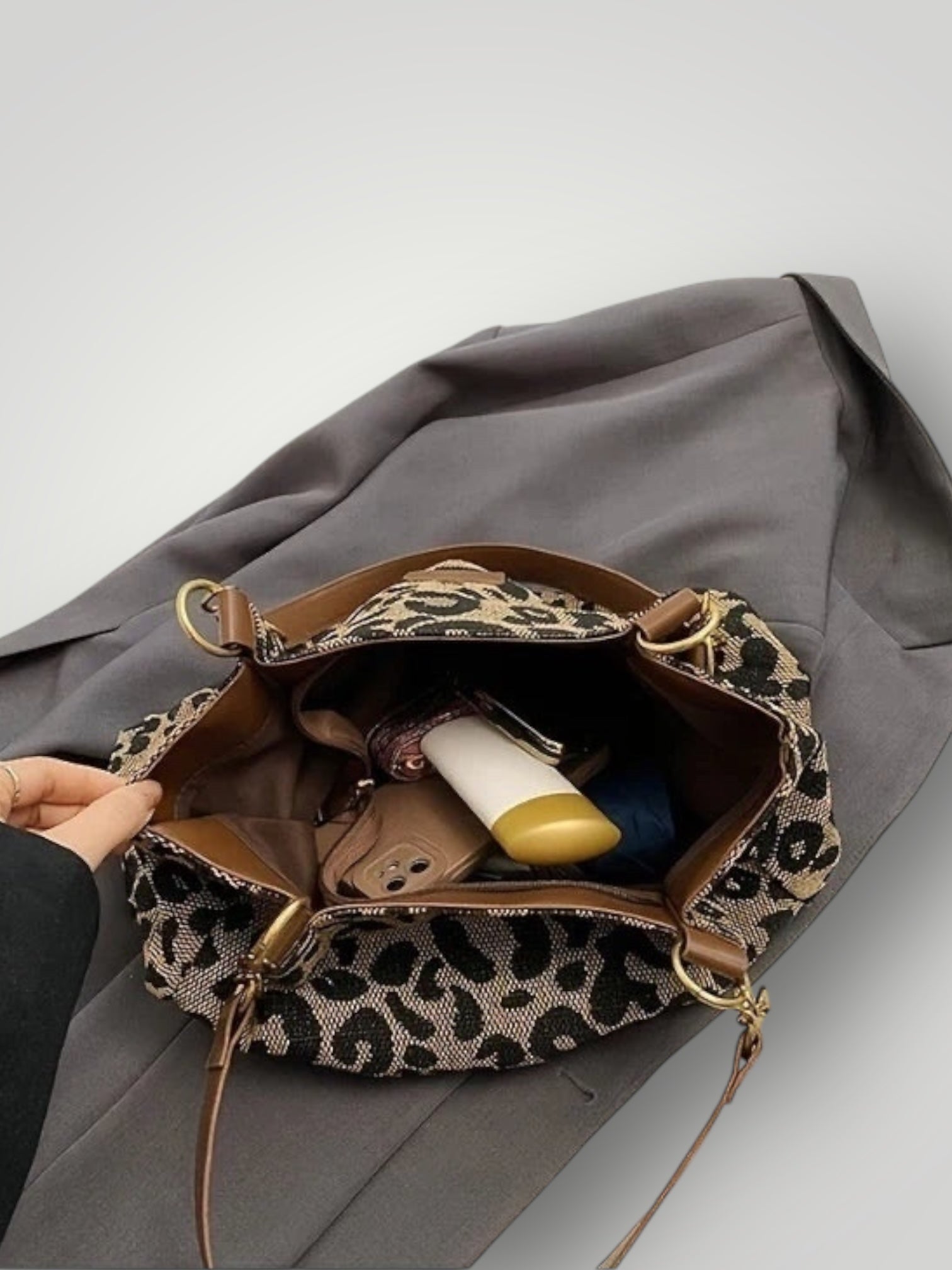 Olivia | Leopard Print Tote Bag