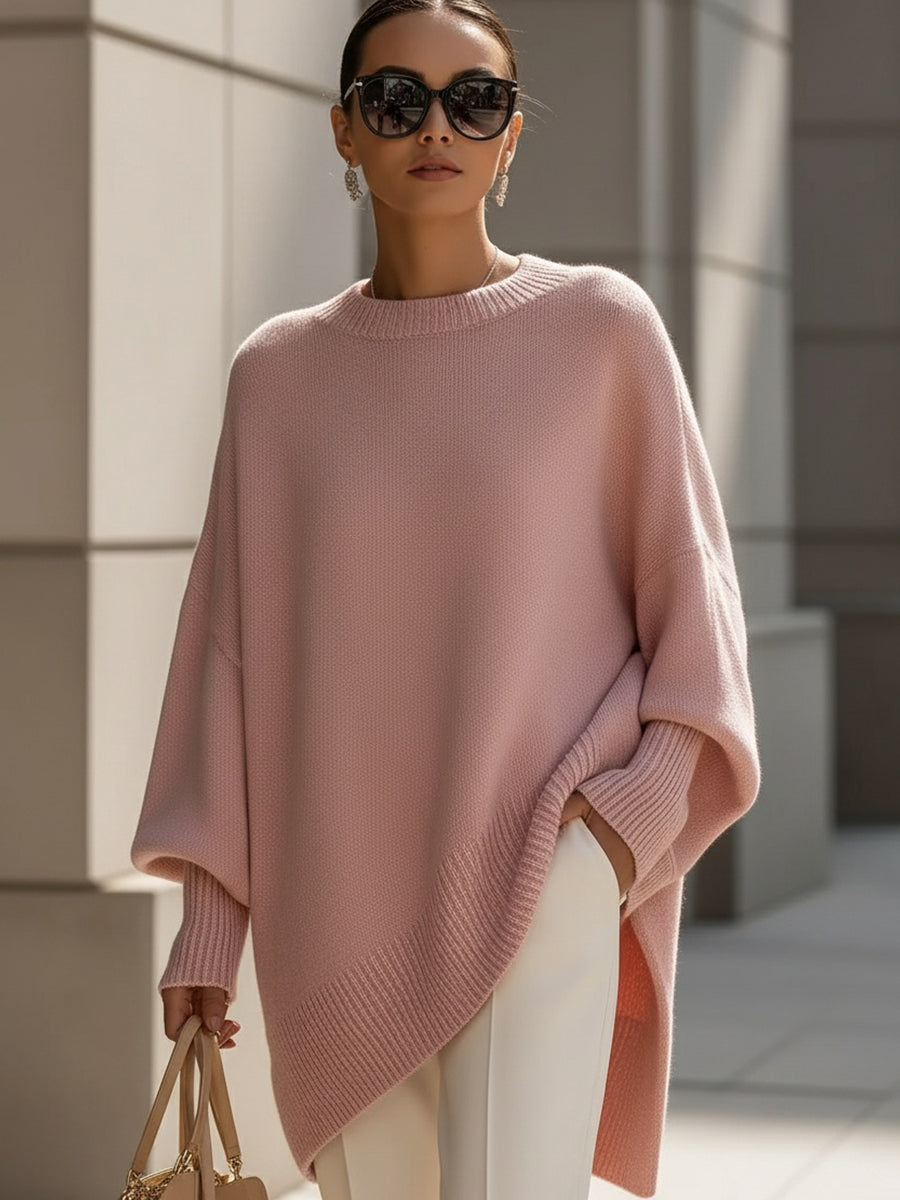 Women's Oversized Asymmetrical Merino Jumper