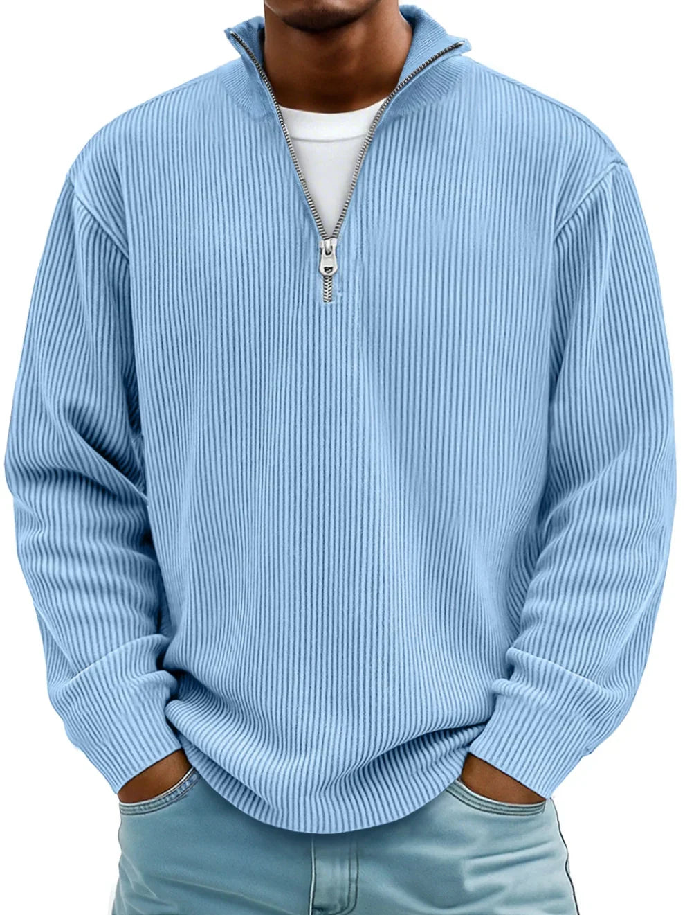 Men's Relaxed Fit Half Zip Jumper
