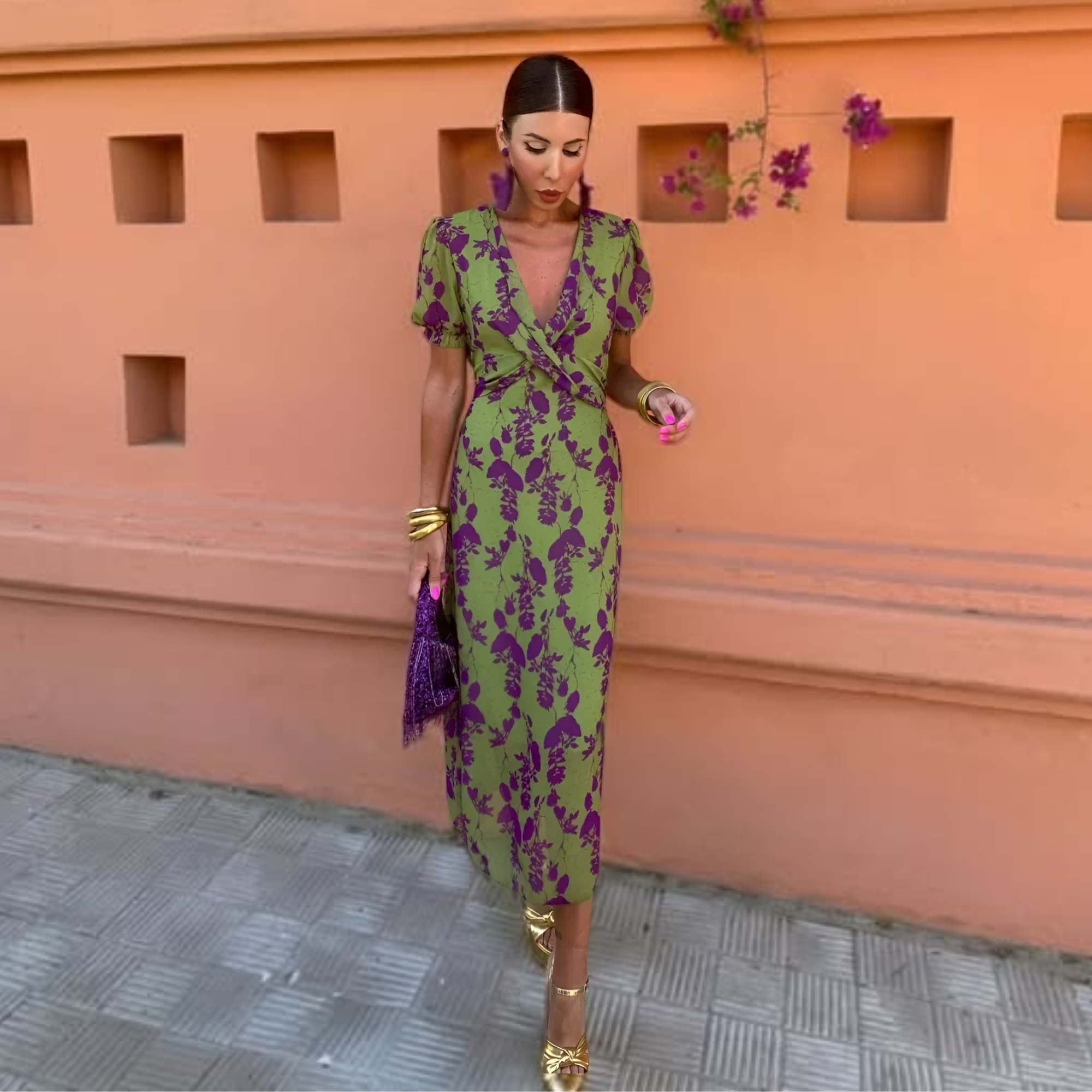 Allegra | Spring Floral dress with a light charm