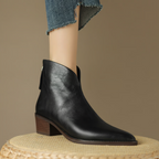Camille Luxury Ankle Boots with Low Heels