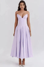 Laarni Off Shoulder Corset Midi Dress