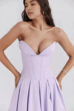 Laarni Off Shoulder Corset Midi Dress