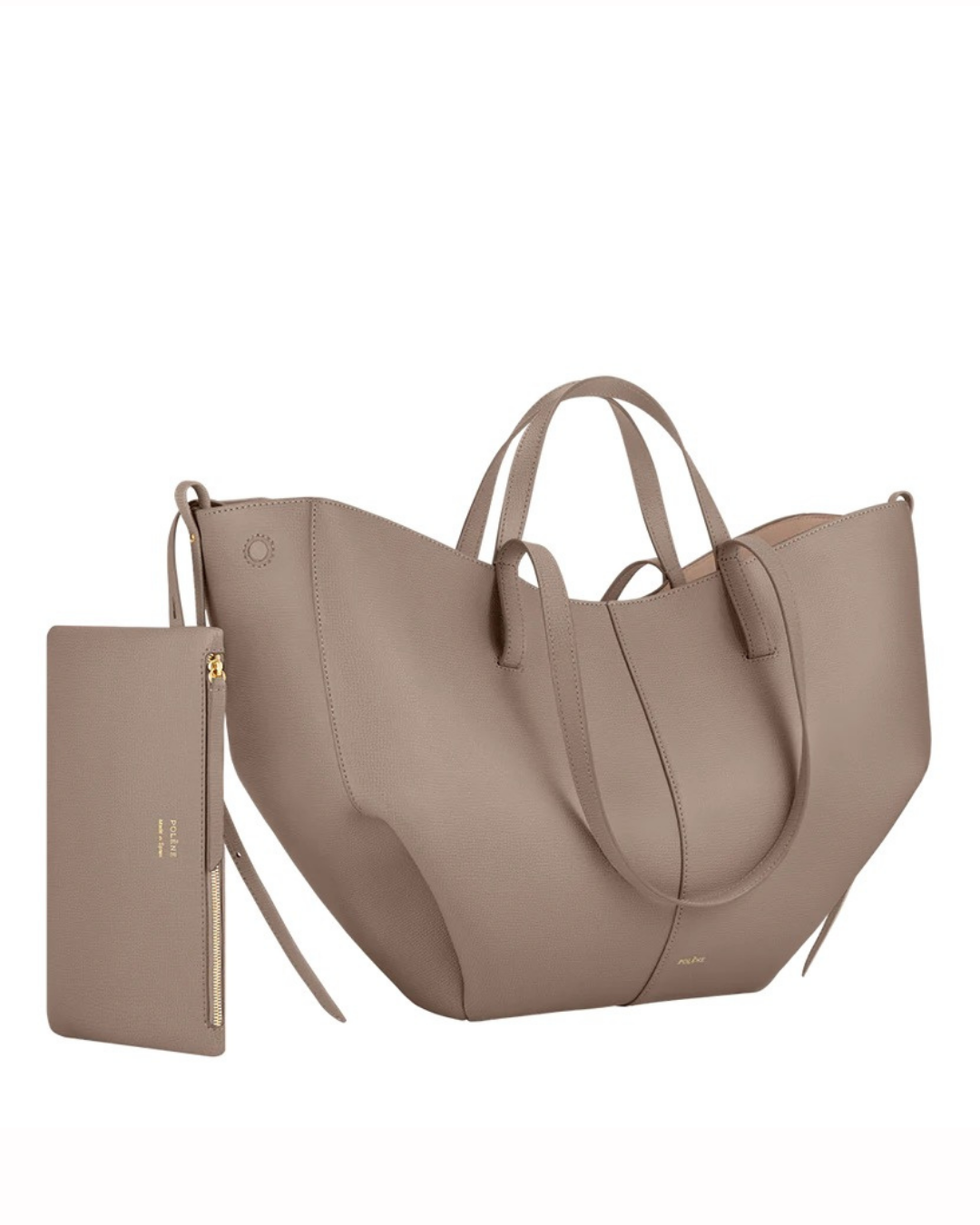 Women's Leather Tote Bag – Sculptural Folded Design