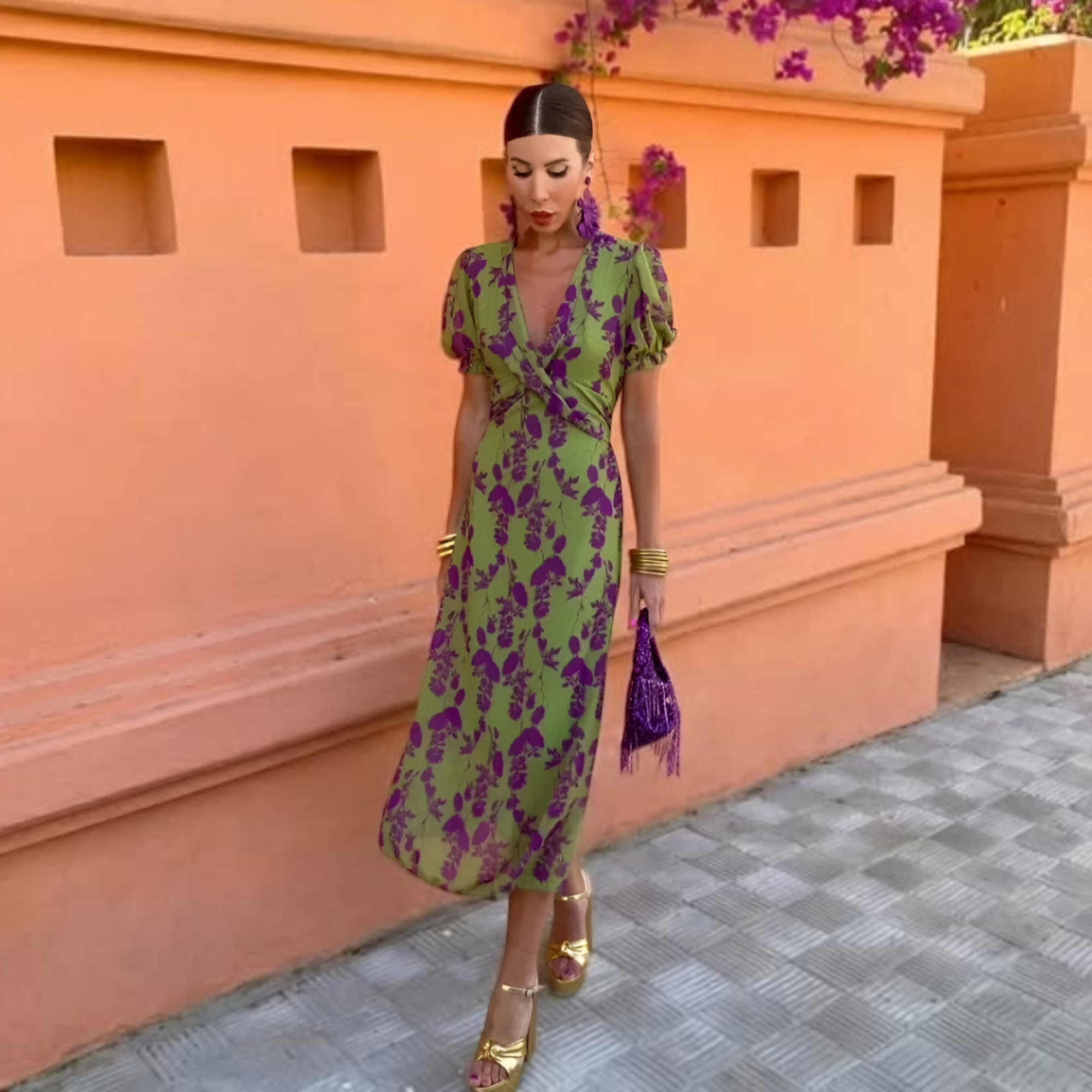 Allegra | Spring Floral dress with a light charm