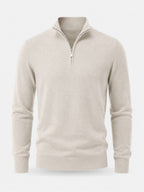 Men's V-Neck Zip Detail Jumper