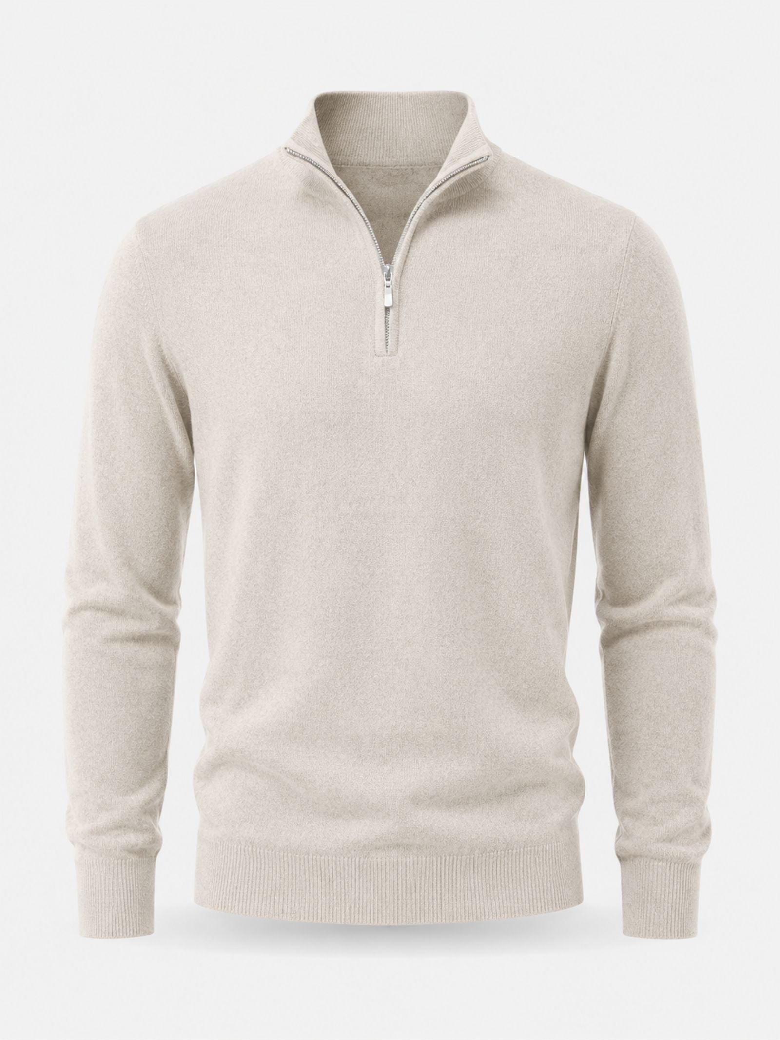 Men's V-Neck Zip Detail Jumper