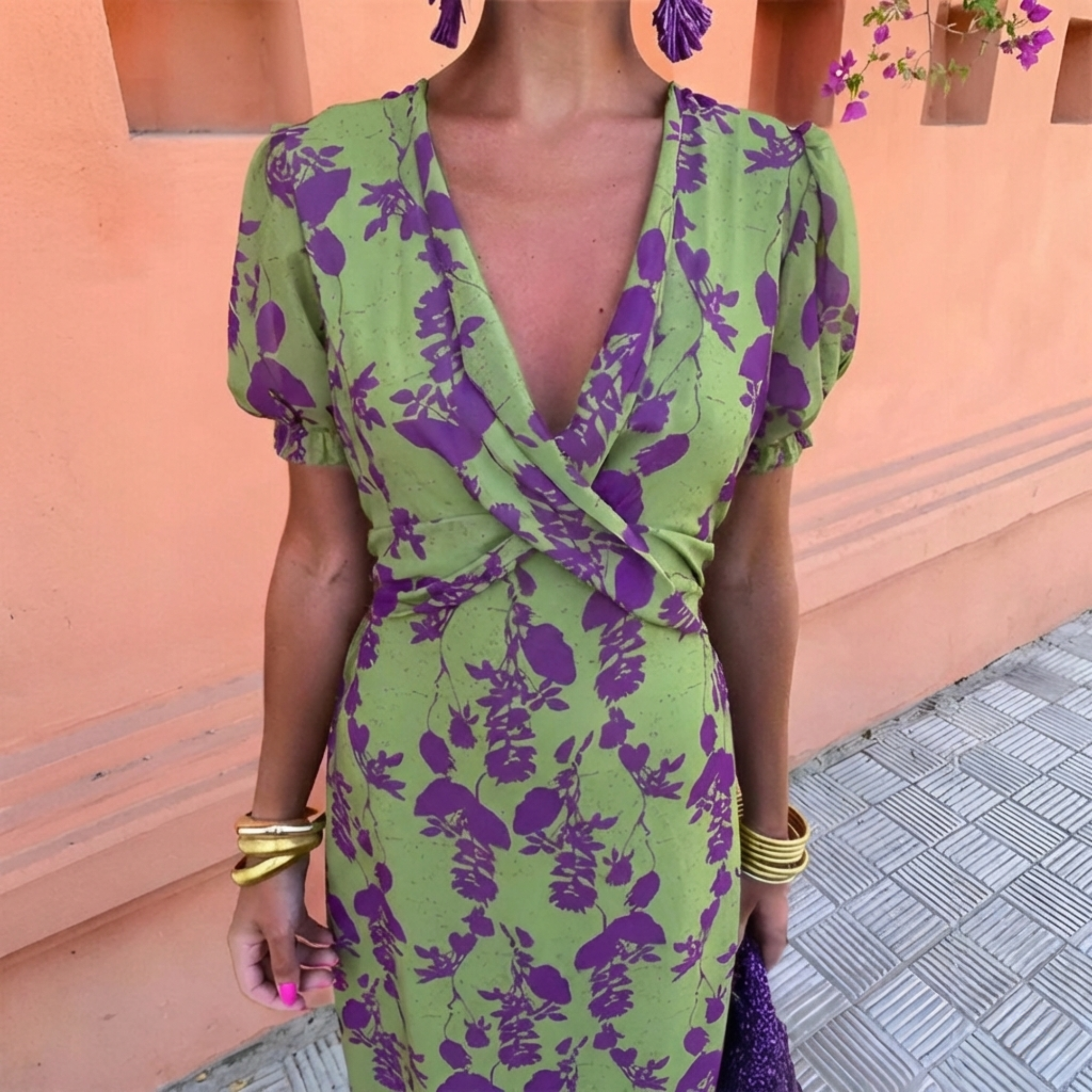 Allegra | Spring Floral dress with a light charm