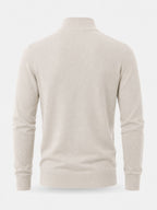 Men's V-Neck Zip Detail Jumper