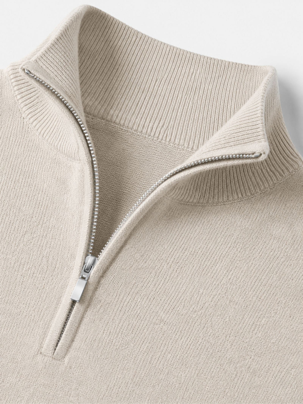 Men's V-Neck Zip Detail Jumper