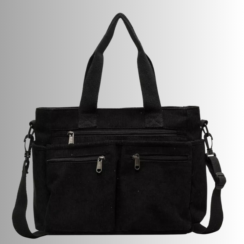 Women's Corduroy Shoulder Tote Bag
