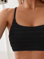 Women's Smocked High Waisted Bikini Set – Textured