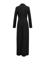 Women's Deep V-Neck Long Sleeve Maxi Dress