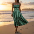 Alessira | Elegant Satin High-Low Dress