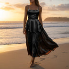 Alessira | Elegant Satin High-Low Dress
