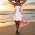 Alessira | Elegant Satin High-Low Dress