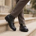 Men's Classic Faux Leather Lace-Up Boots