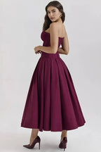Laarni Off Shoulder Corset Midi Dress