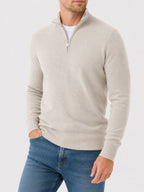 Men's V-Neck Zip Detail Jumper