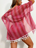 Women's 4-Piece Bikini Set – Cover-Up Shirt, Shorts
