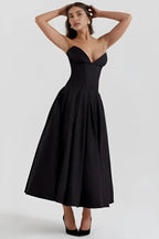 Laarni Off Shoulder Corset Midi Dress