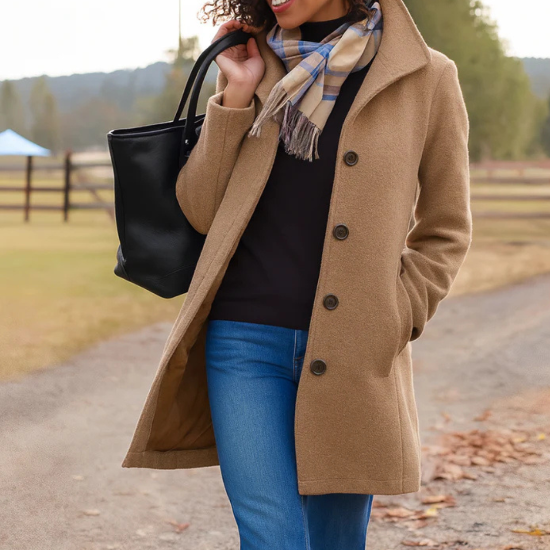 Sophia | Classic Button Front Winter Coat
