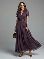 Elia | Graceful Lace Keyhole Maxi Dress