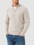 Men's V-Neck Zip Detail Jumper