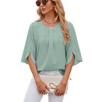Women's Chiffon Three-Quarter Sleeve Blouse