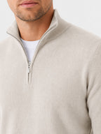 Men's V-Neck Zip Detail Jumper