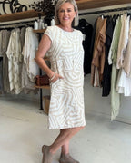 Avanille Round Neck Summer Midi Dress