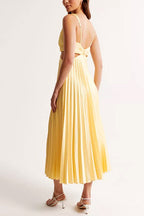V-Neck Waist Cut-Out Maxi Dress