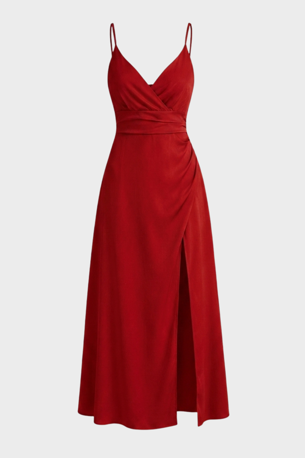 Women's Wrap V-Neck Midi Dress