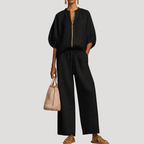 Women's Puff Sleeve Linen Set