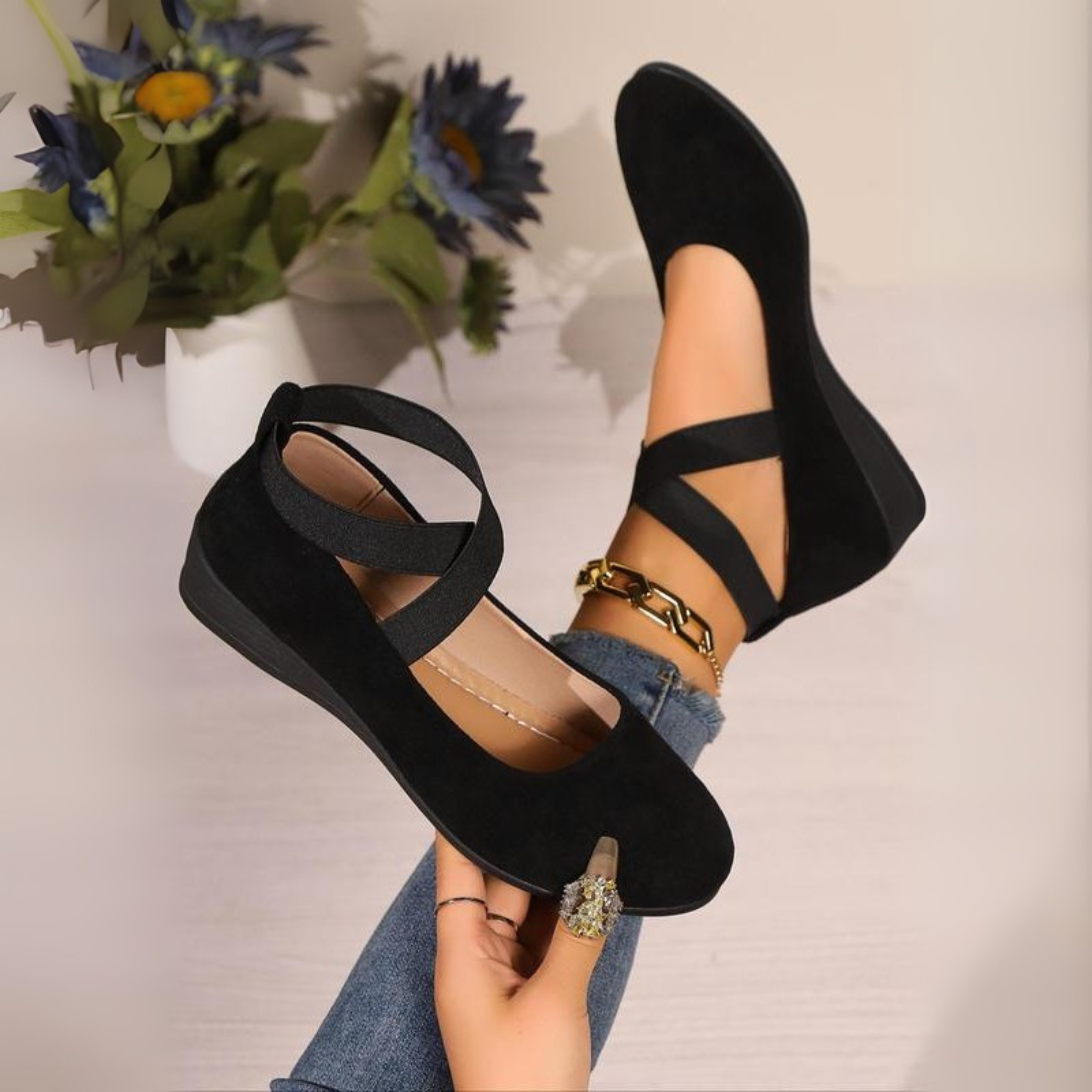 Calerinne Closed Wedge Ballerina Shoes