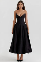 Laarni Off Shoulder Corset Midi Dress