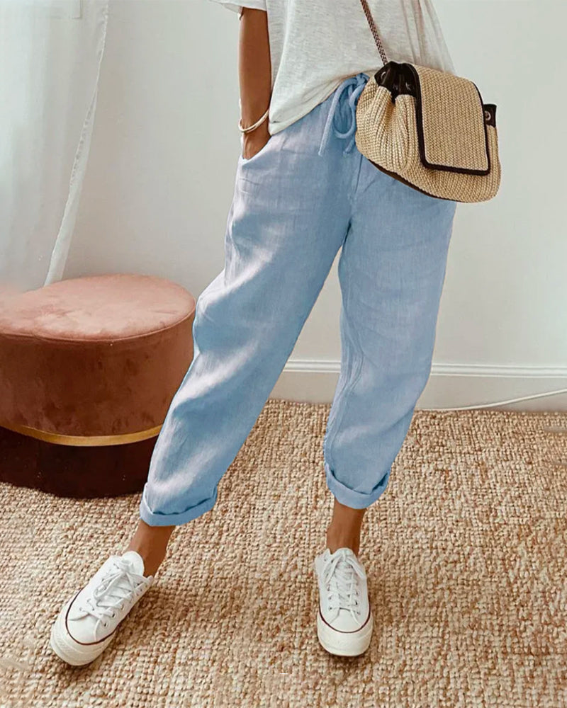 Helga | Breezy Relaxed Linen Trousers