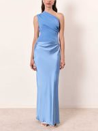 Anita One Shoulder Maxi Dress – Pleated, Party