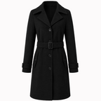 Women's Boiled Wool Button Front Coat
