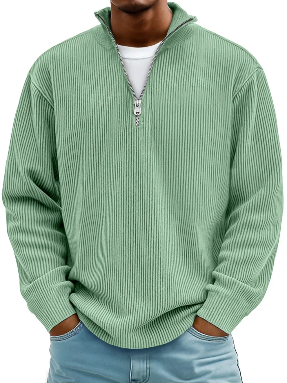 Men's Relaxed Fit Half Zip Jumper