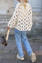 Women's Crochet Jumper – Loose Fit