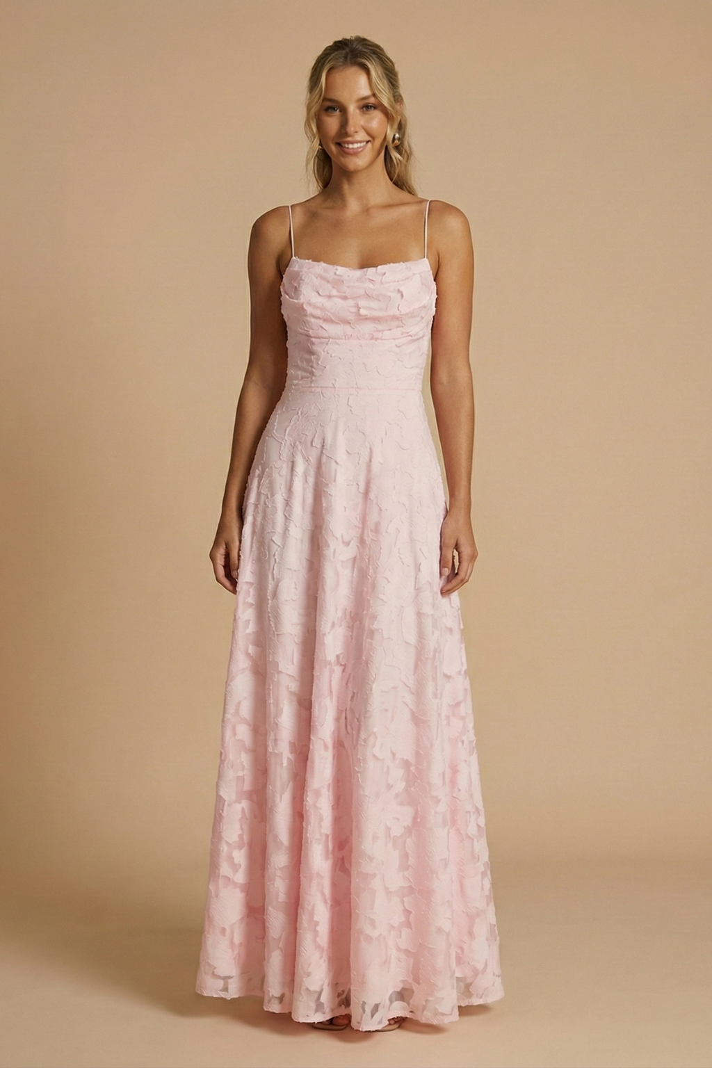 Sleeveless Floral Maxi Dress – Fitted Bodice, Flowing A-Line