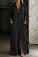 Women's Relaxed Fit Button Down Dress
