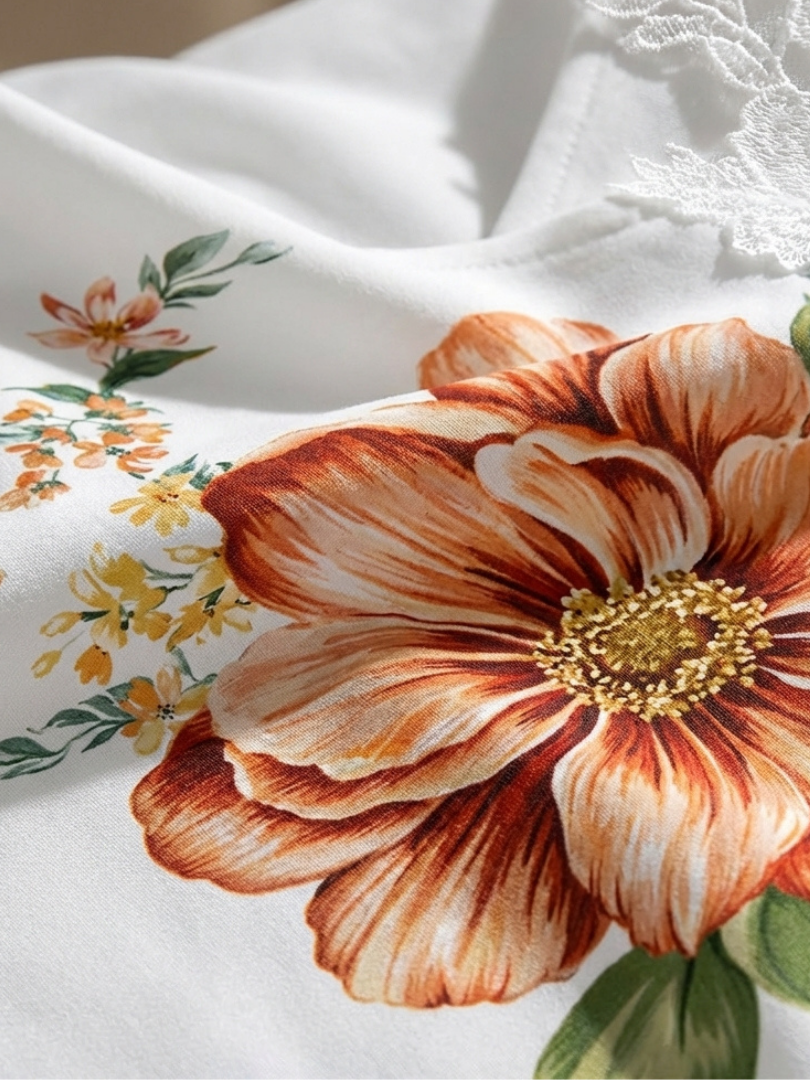 Camila | White Floral Off-Shoulder A-Line Maxi Dress