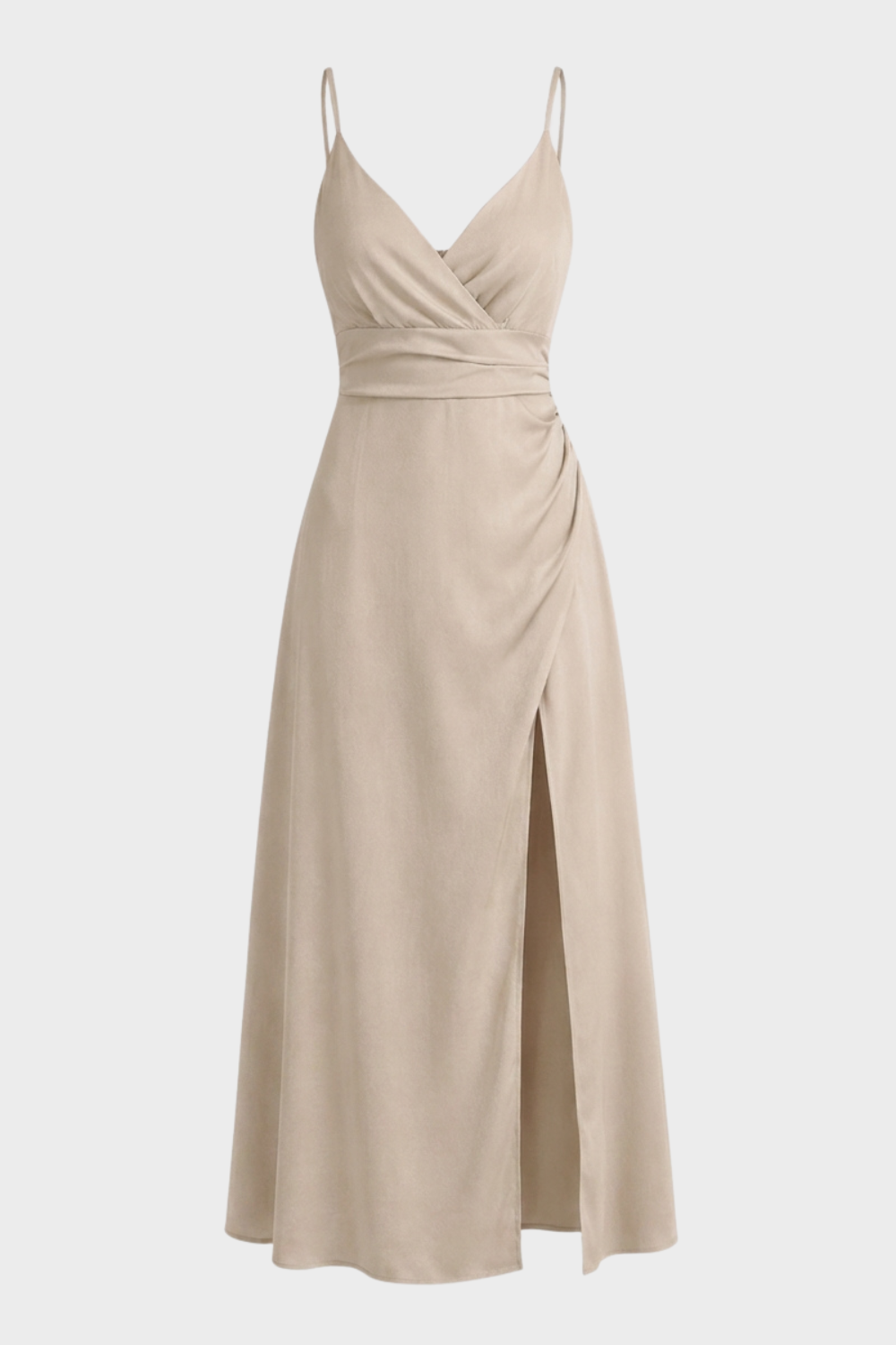 Women's Wrap V-Neck Midi Dress