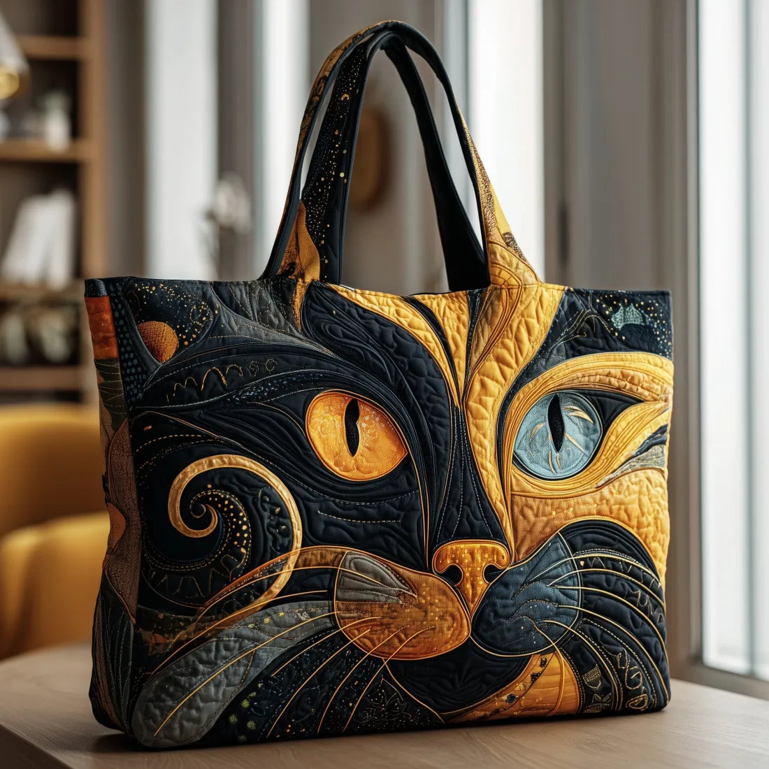 Artisanal Mystical Cat Tote Bag