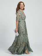 Selora | Elegant Floral Halter Maxi Dress