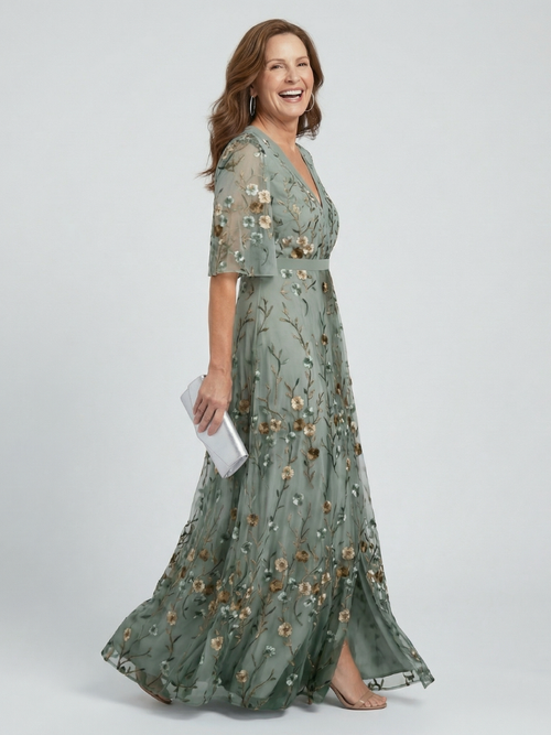 Selora | Elegant Floral Halter Maxi Dress