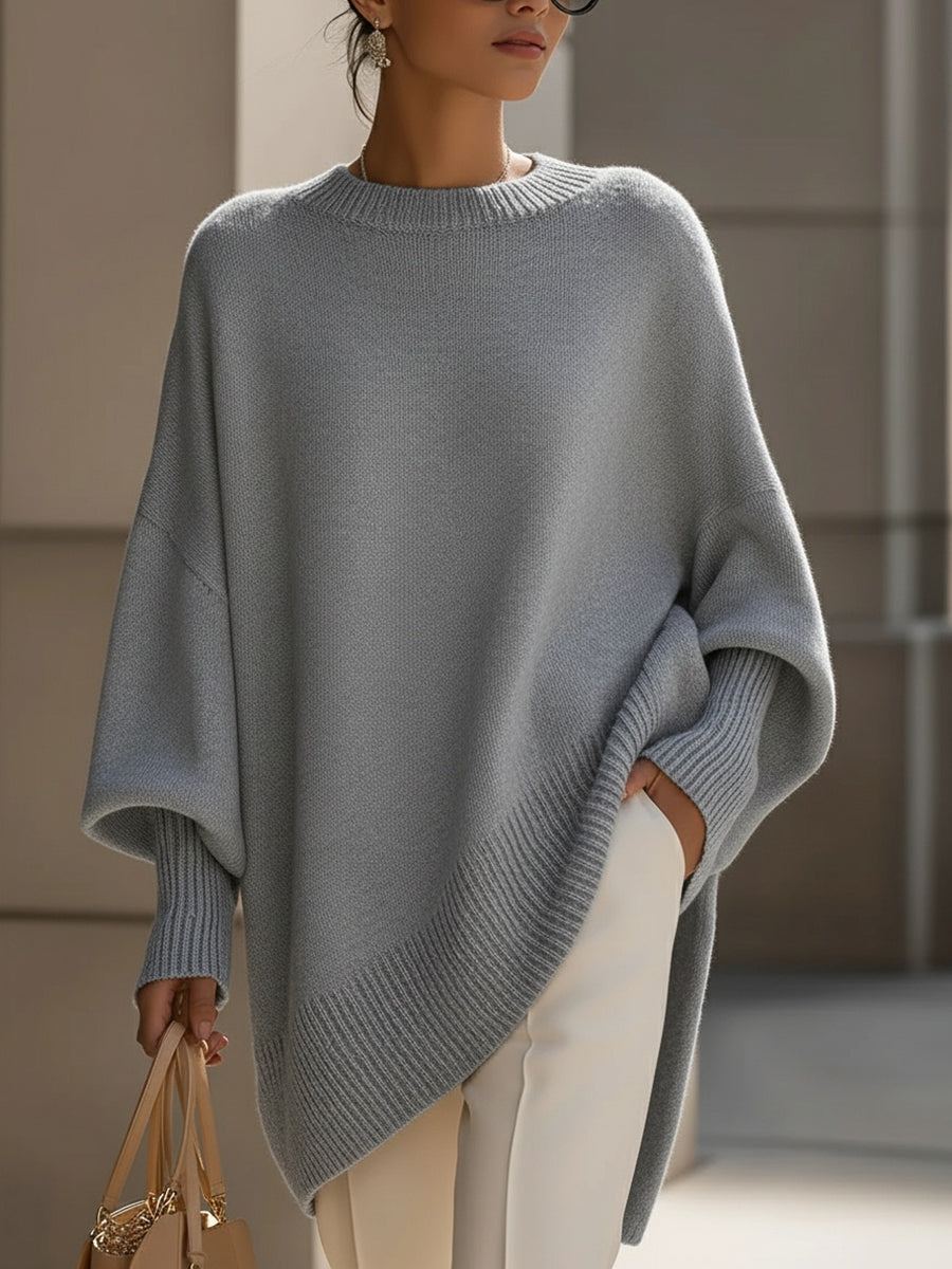 Women's Oversized Asymmetrical Merino Jumper